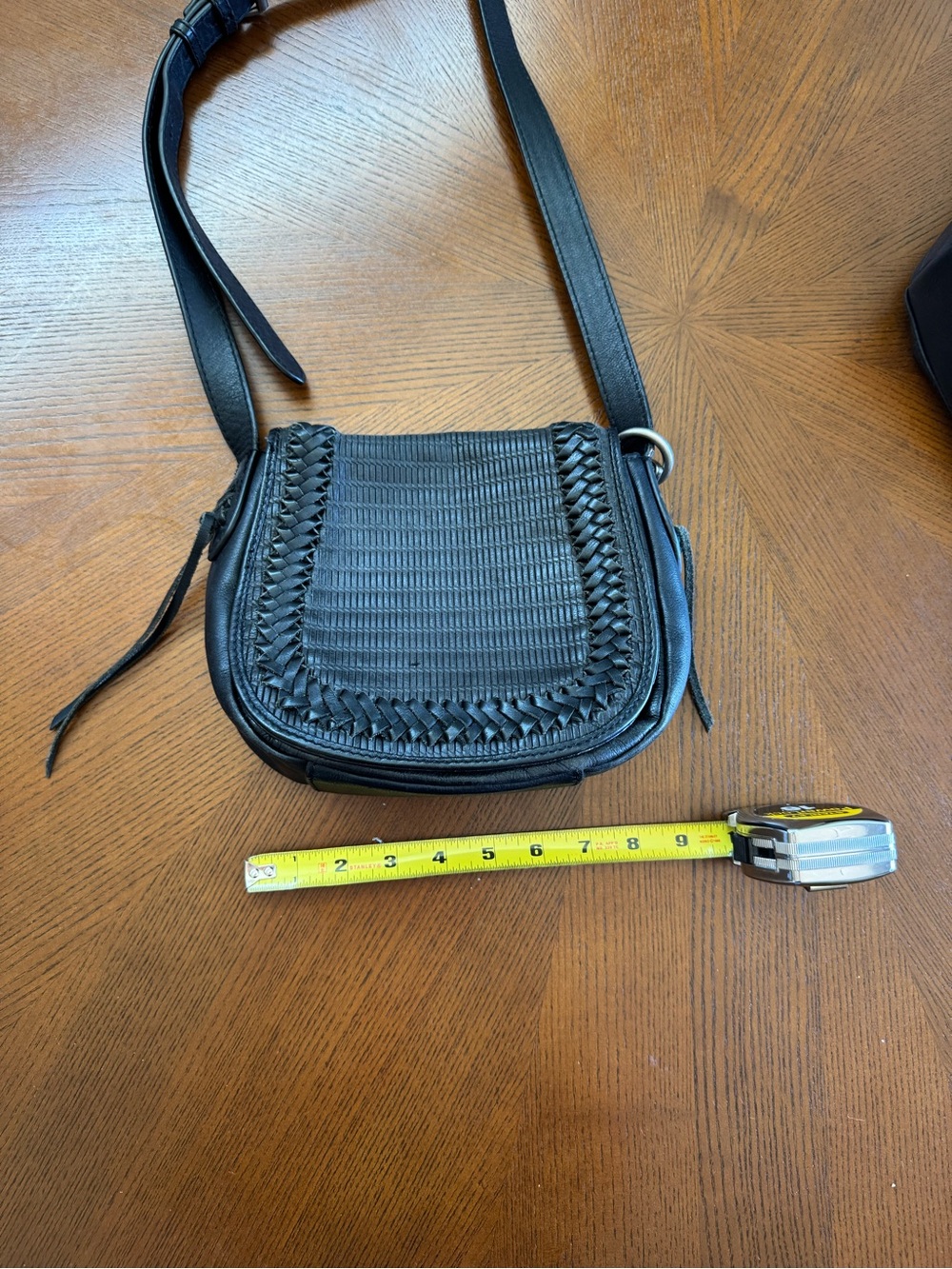 Lucky Brand Black Woven Crossbody Bag